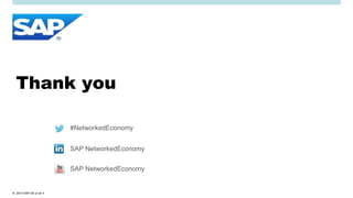 © 2014 SAP SE or an SAP affiliate company. All rights reserved.
Thank you
SAP NetworkedEconomy
SAP NetworkedEconomy
#NetworkedEconomy
 