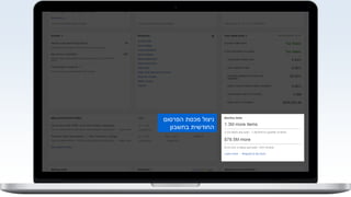 ‫הפרסום‬ ‫מכסת‬ ‫ניצול‬
‫בחשבון‬ ‫החודשית‬
 