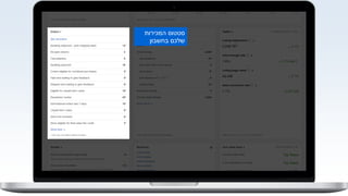 ‫המכירות‬ ‫סטטוס‬
‫בחשבון‬ ‫שלכם‬
 