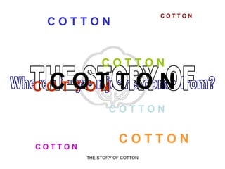 COTTON
 COTTON


              COTTON
  COTTON
COTTON
                 COTTON


                    COTTON
COTTON
         THE STORY OF COTTON
 