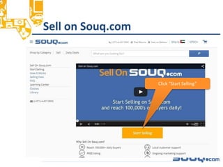 Sell on Souq.com__________________________________
Click “Start Selling”
 