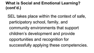 Building Community: Social Emotional Learning and the Library | PDF