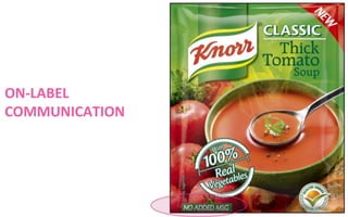 ON-LABEL
COMMUNICATION

 