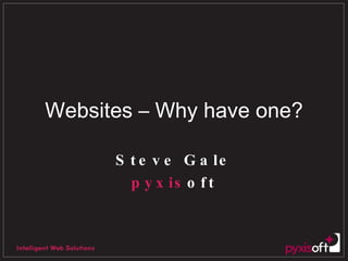 Websites – Why have one? Steve Gale pyxis oft 