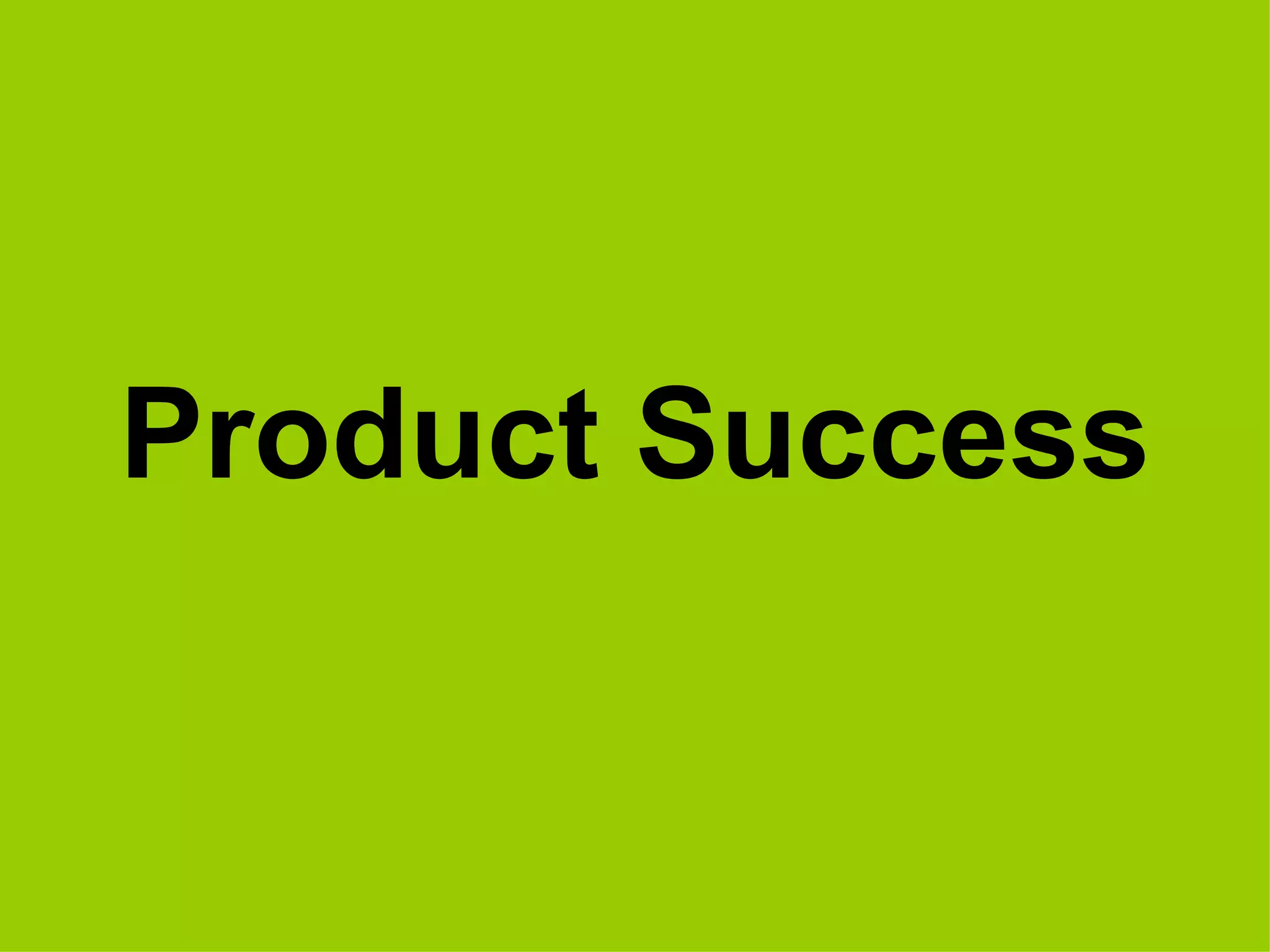 Product Success 