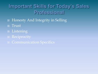Selling 101 What Every Successful Sales Professional Needs | PPTX