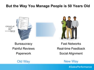 But the Way You Manage People is 50 Years Old




    Bureaucracy              Fast Networks
   Painful Reviews         Re...