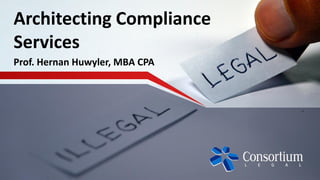 Architecting Compliance
Services
Prof. Hernan Huwyler, MBA CPA
 