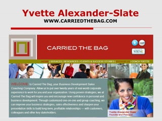 Yvette Alexander-Slate
WWW.CARRIEDTHEBAG.COM

102

 