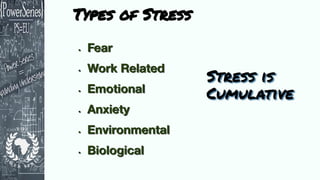 Types of Stress
Stress is
Cumulative
 