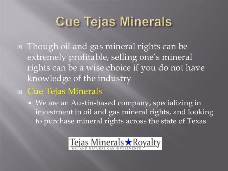 Selling Mineral Rights in Texas ppt