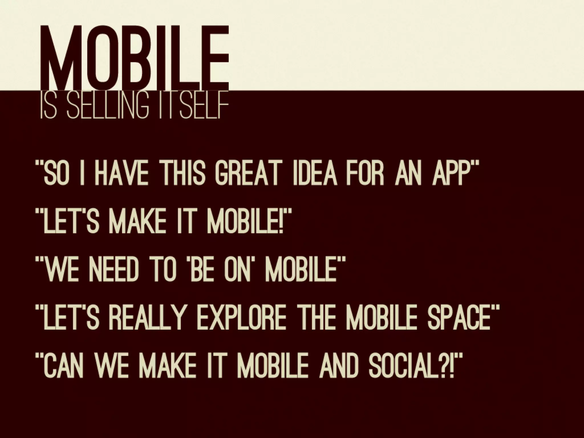 Selling The Mobile Web