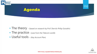 Agenda
 The theory – (based on research by Prof. Derrick-Philip Gosselin)
 The practice – (case from the Telecom world)
...
