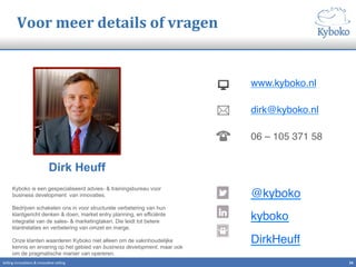Strategy	
  …	
  
The	
  roadmap	
  from	
  IST	
  (current	
  situa+on)	
  
to	
  SOLL	
  (ambi+on)	
  
24	
  Solu+on	
  selling	
  -­‐	
  shi^ing	
  sales	
  &	
  marke+ng	
  focus	
  	
  
What’s	
  your	
  deﬁni+on	
  
of	
  SUCCESS?	
  
What	
  measures	
  to	
  
use?	
  
Where	
  do	
  you	
  stand	
  now	
  on	
  solu+on	
  
marke+ng?	
  What	
  are	
  we	
  good/weak	
  at	
  in	
  
Marke+ng	
  &	
  Sales?	
  How	
  come?	
  What	
  can	
  we	
  
learn	
  from	
  our	
  success,	
  and	
  from	
  our	
  failures?	
  
How	
  can	
  you	
  get	
  from	
  IST	
  
to	
  SOLL?	
  What	
  is	
  
necessary	
  to	
  realize	
  the	
  
ambi+on?	
  
 