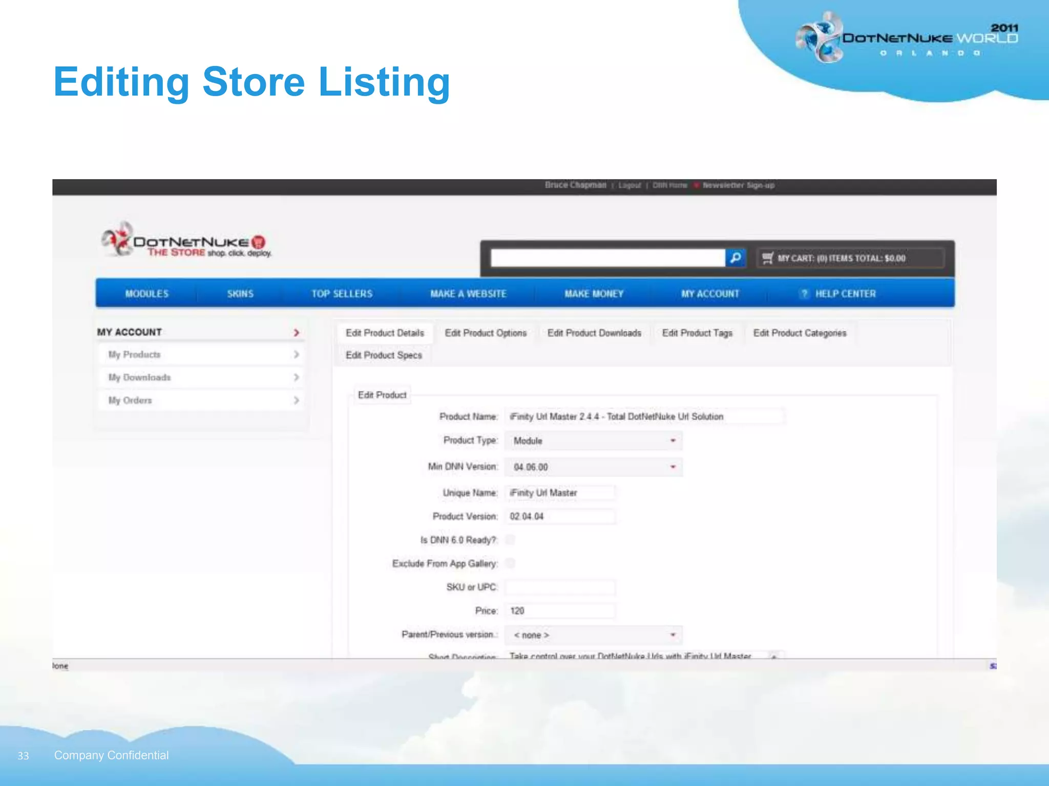 Editing Store Listing




33   Company Confidential
 