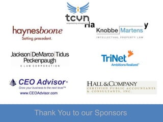 Hall & Company




THANKYou to our SponsorsSPONSO
  Thank YOU TO OUR
 