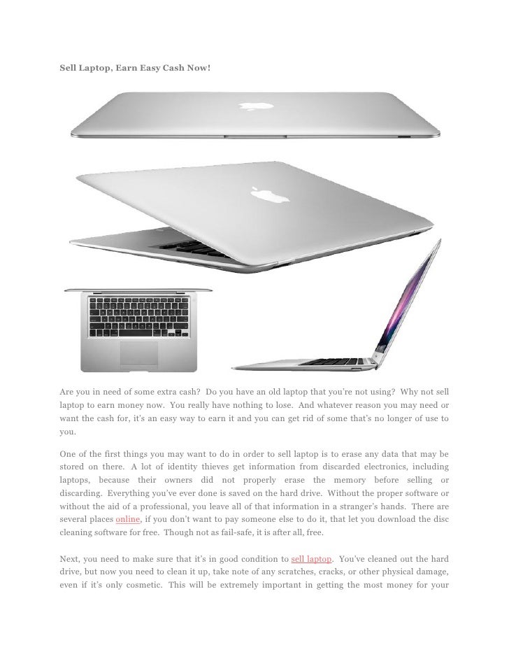 Sell laptop earn easy cash now