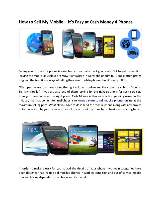 where can i sell my mobile