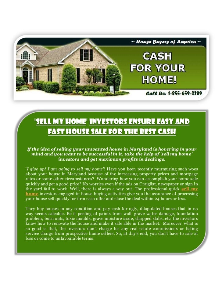 i want to sale my home