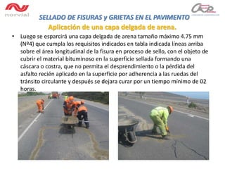 Procedimiento de trabajo de Sello de Fisuras en el Pavimento Flexible ...