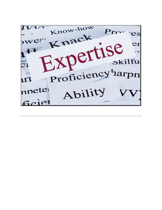 Sell you expertise