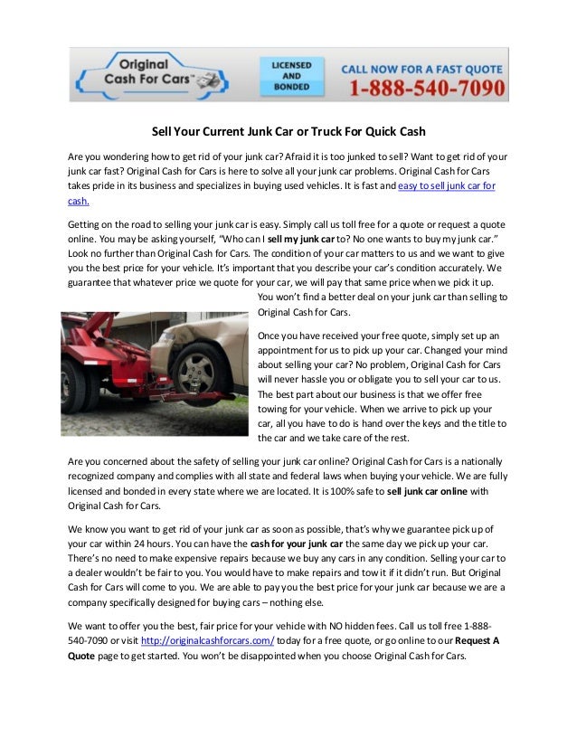 Sell Your Junk Car For Quick Cash Originalcashforcars Magnificent Cash For Junk Cars Online Quote Sell Your Junk Car For Quick Cash Originalcashforcars Magnificent Cash For Junk Cars Online Quote