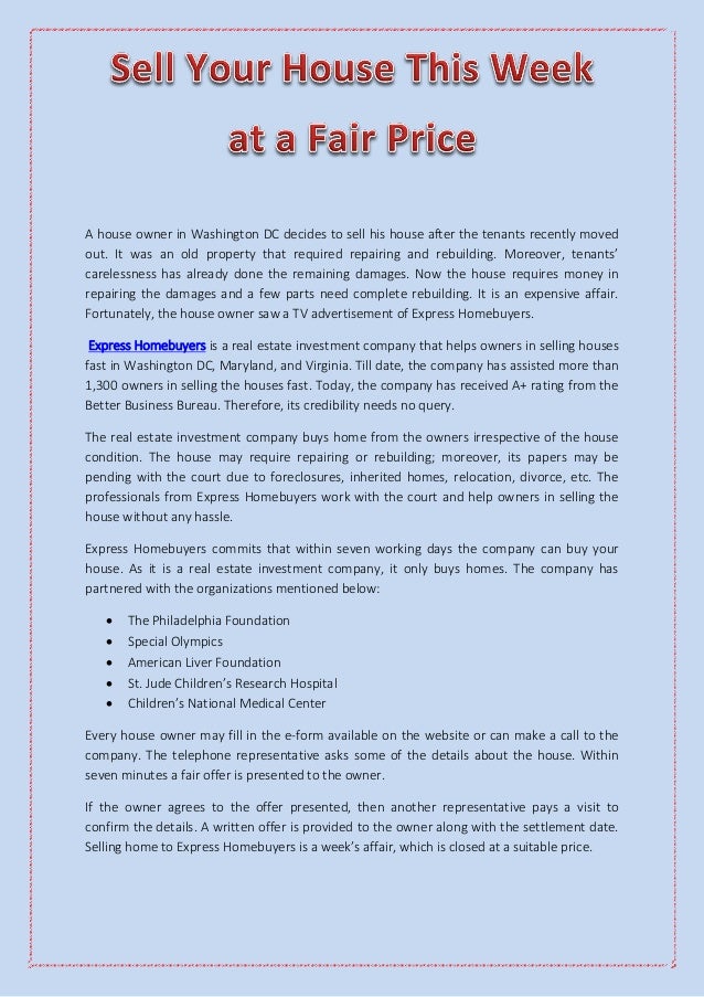 sell your house this week at a fair price owners selling houses