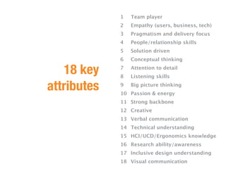 18 key
attributes
 