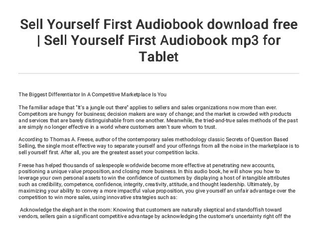 Sell Yourself First Audiobook Download Free Sell Yourself First Aud