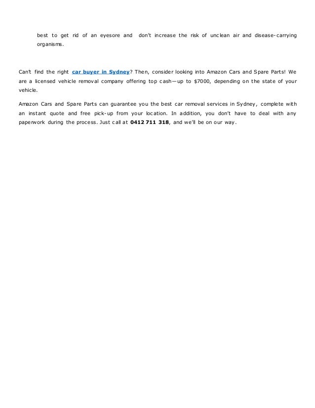 Sell Your Unwanted Car to One of Sydney’s Largest Auto Wreckers