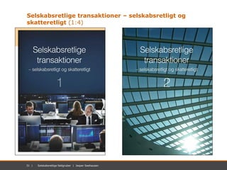 31 | November 2012 | Mastersæt. Power Point31 | Selskabsretlige faldgruber | Jesper Seehausen
Selskabsretlige transaktione...