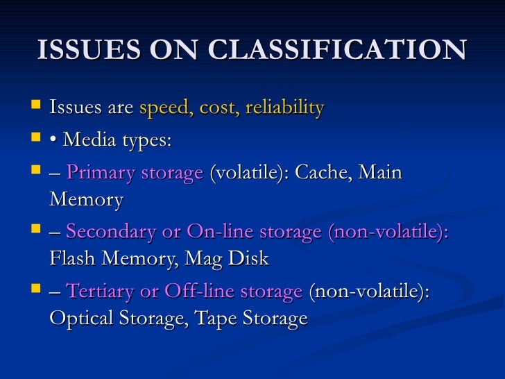 overview of physical storage media