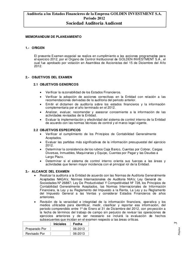 Carta propuesta auditoria