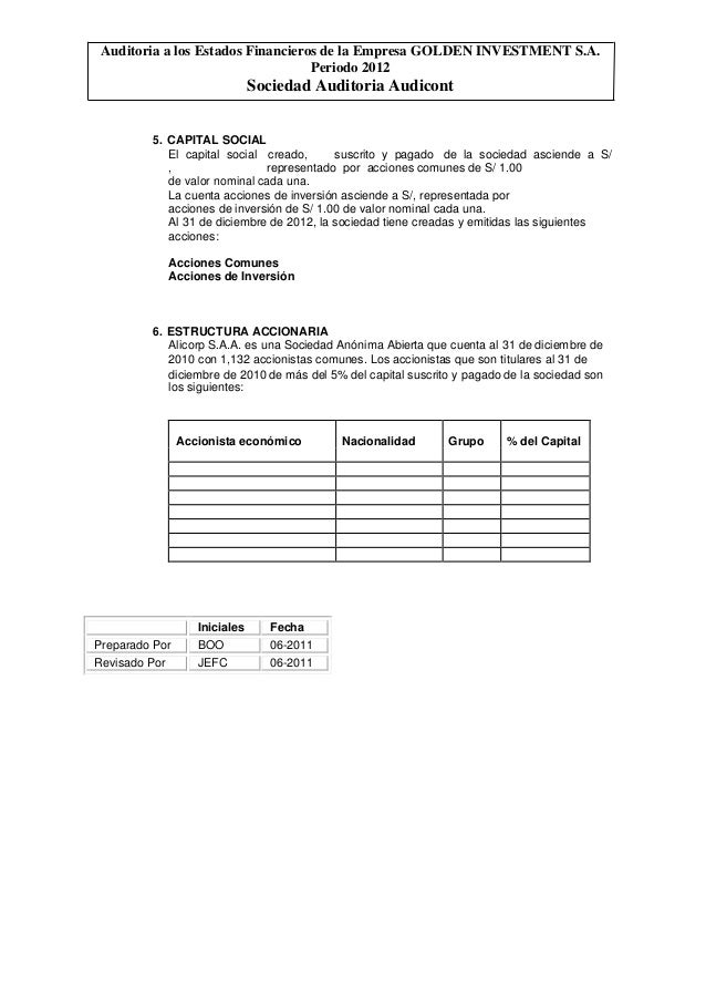 Carta propuesta auditoria