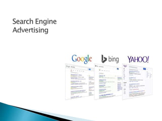 • Google
AdWords
• Bing Ads
• Yahoo Ads
• Yandex
Ads
 