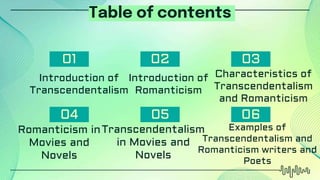 Comparative study of Romanticism and Transcendentalism 