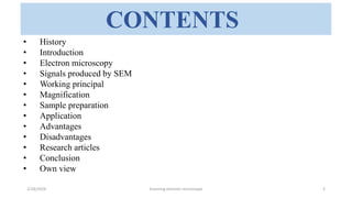 Scanning electron microscope - SEM , Its applicability in rasashastra ...