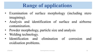 Scanning electron microscope - SEM , Its applicability in rasashastra ...