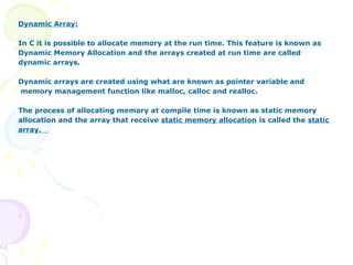 Array Dynamic Memory Allocation Sem-2_C_Material_Presentation______.pptx