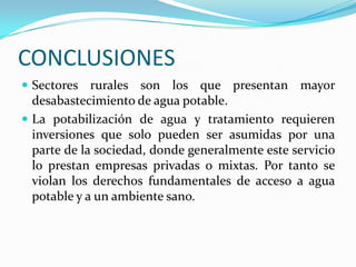 Conflicto Agua El Peñón Q.  La Grande