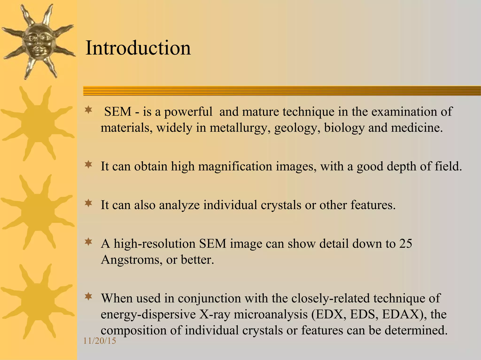 Scanning Electron Microscope- Energy - Dispersive X -Ray Microanalysis ...
