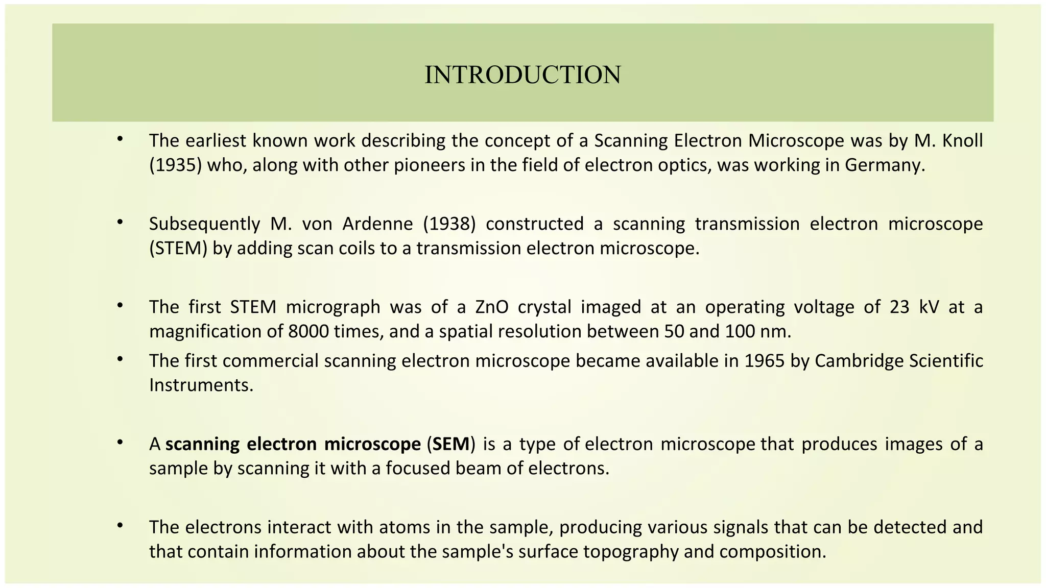 Scanning Electron Microscope Ppt