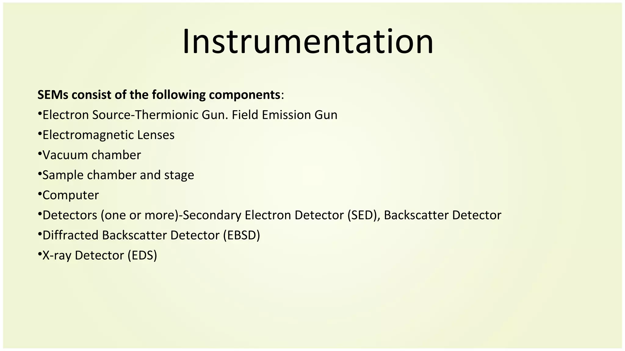 Sem Scanning Electron Microscope Ppt