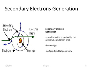 Scanning Electron Microscopy (SEM) lecture Slide 16