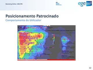 Marketing Online: SEM/PPC




Posicionamento Patrocinado
Comportamento do Utilizador




                              12
 