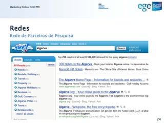 Marketing Online: SEM/PPC




Redes
Rede de Parceiros de Pesquisa




                                24
 