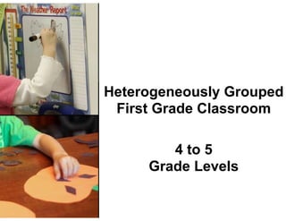 Heterogeneously Grouped
First Grade Classroom
4 to 5
Grade Levels
 