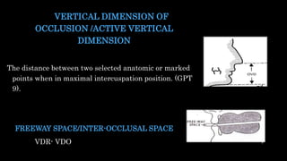 Vertical jaw relation in complete denture | PPTX