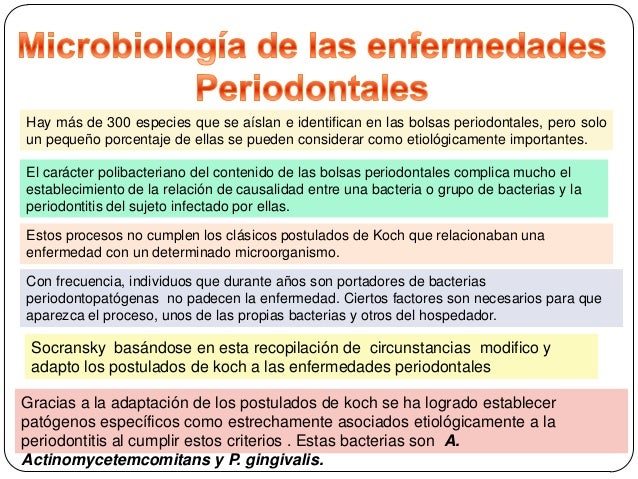 microbiología de la enfermedad periodontal y periimplantaria