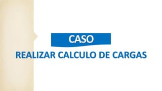 REALIZAR CALCULO DE CARGAS
CASO
 